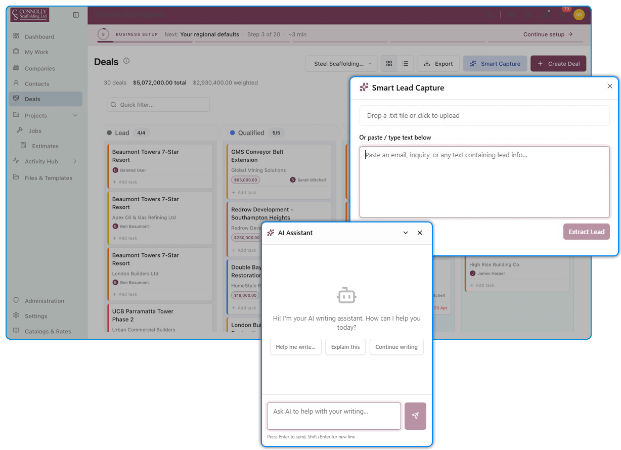 ScaffPlan AI works across your entire workflow. 
